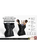 Gotik Korse Tasarımlı 3D Baskı Makyaj Fırçası Düzenleyici | Dekoratif Kalemlik & Organizer